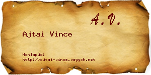 Ajtai Vince névjegykártya